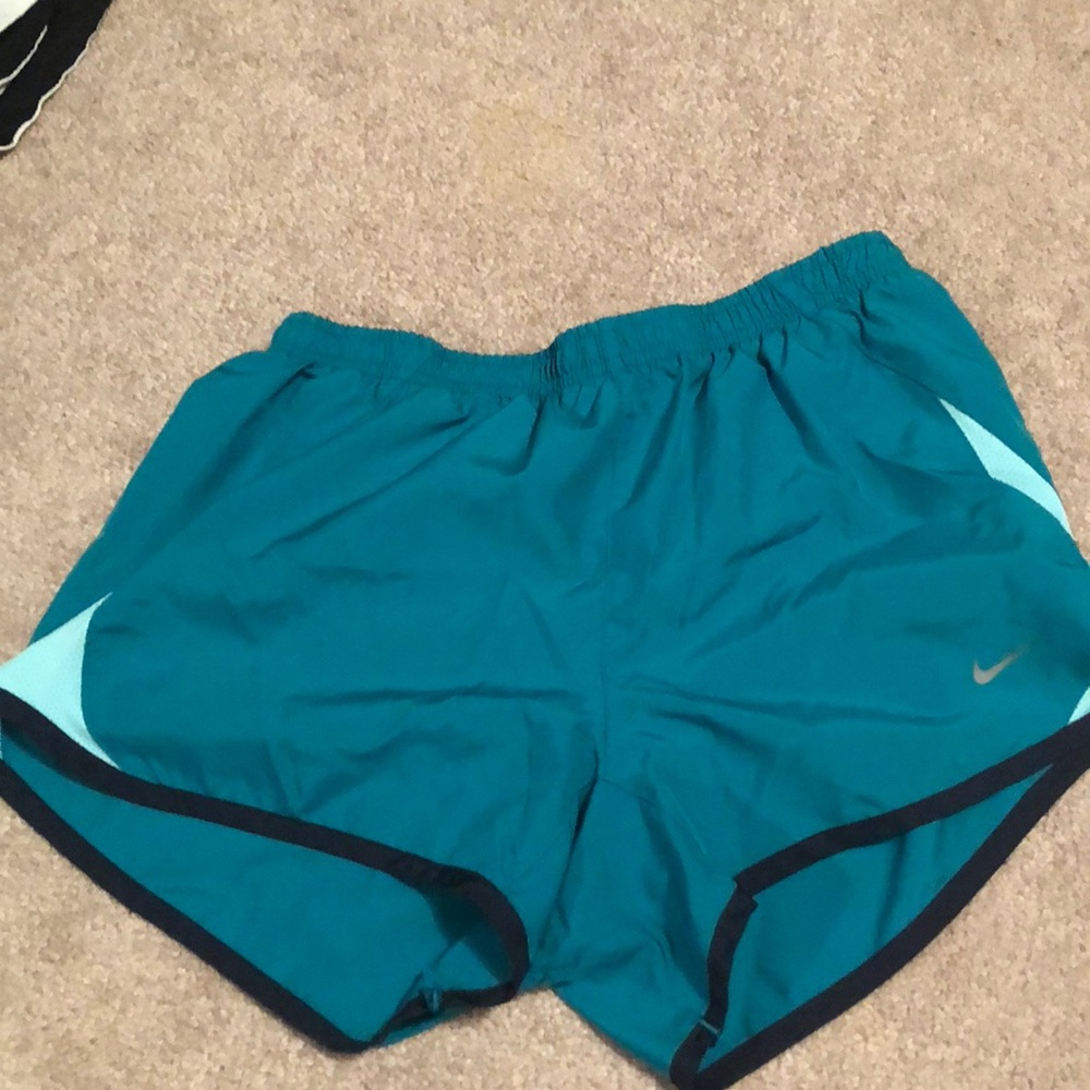 Teal nine tempo running shorts